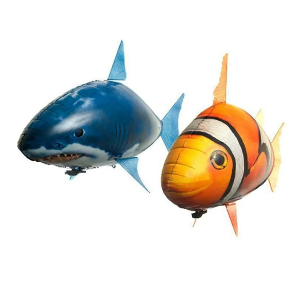 Infrared Remote-Controlled Shark & Clown Fish Drones - Air Swim Fun!