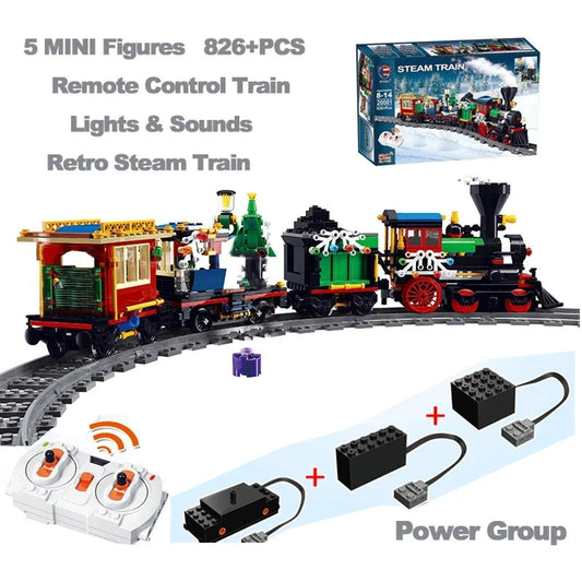 Classic Electric Steam Train Set with 826-Piece Railway Track and Remote Control 2.4G RC ToylandEU.com Toyland EU