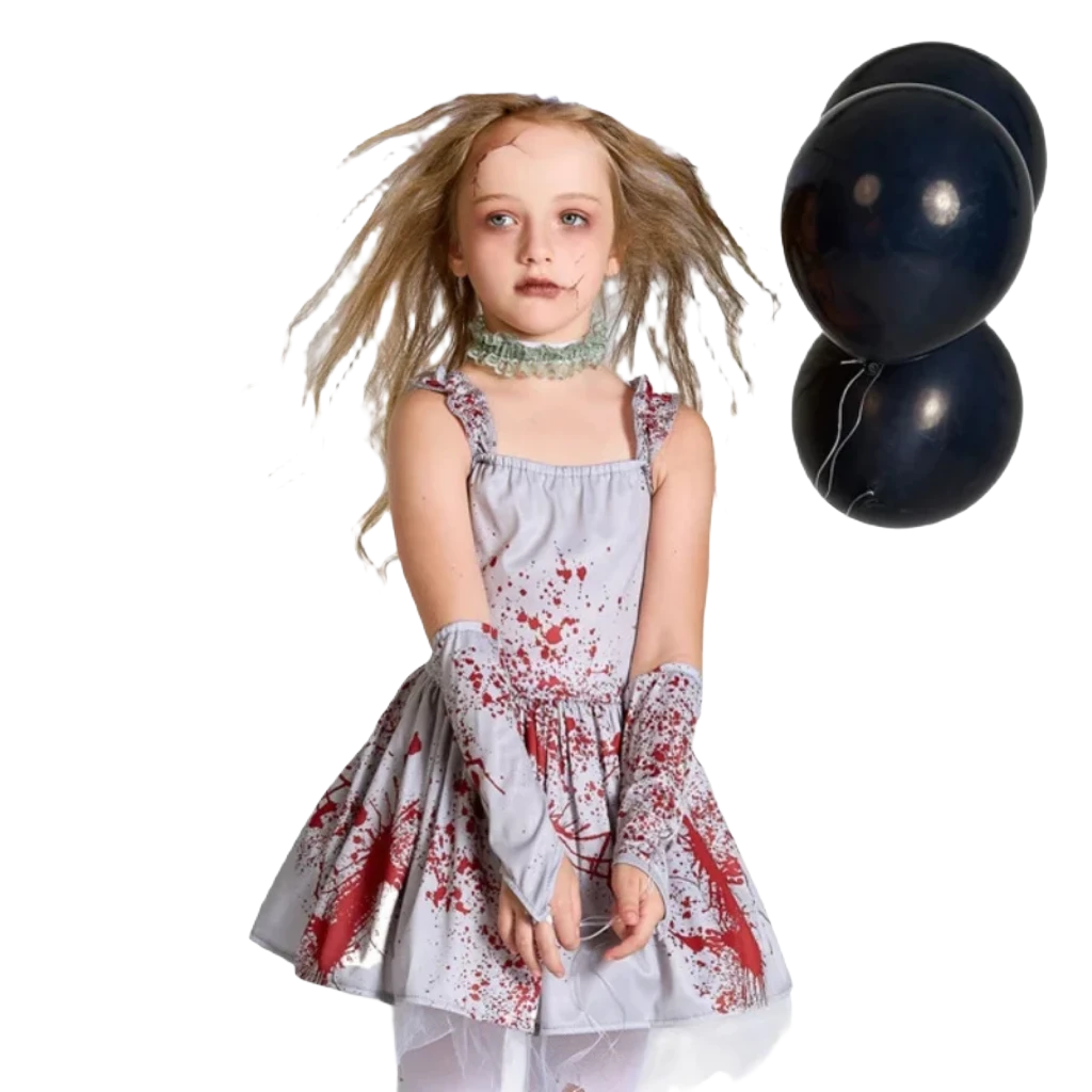 Spooktacular Kids Zombie Bride Costume - Ultimate Halloween Costume