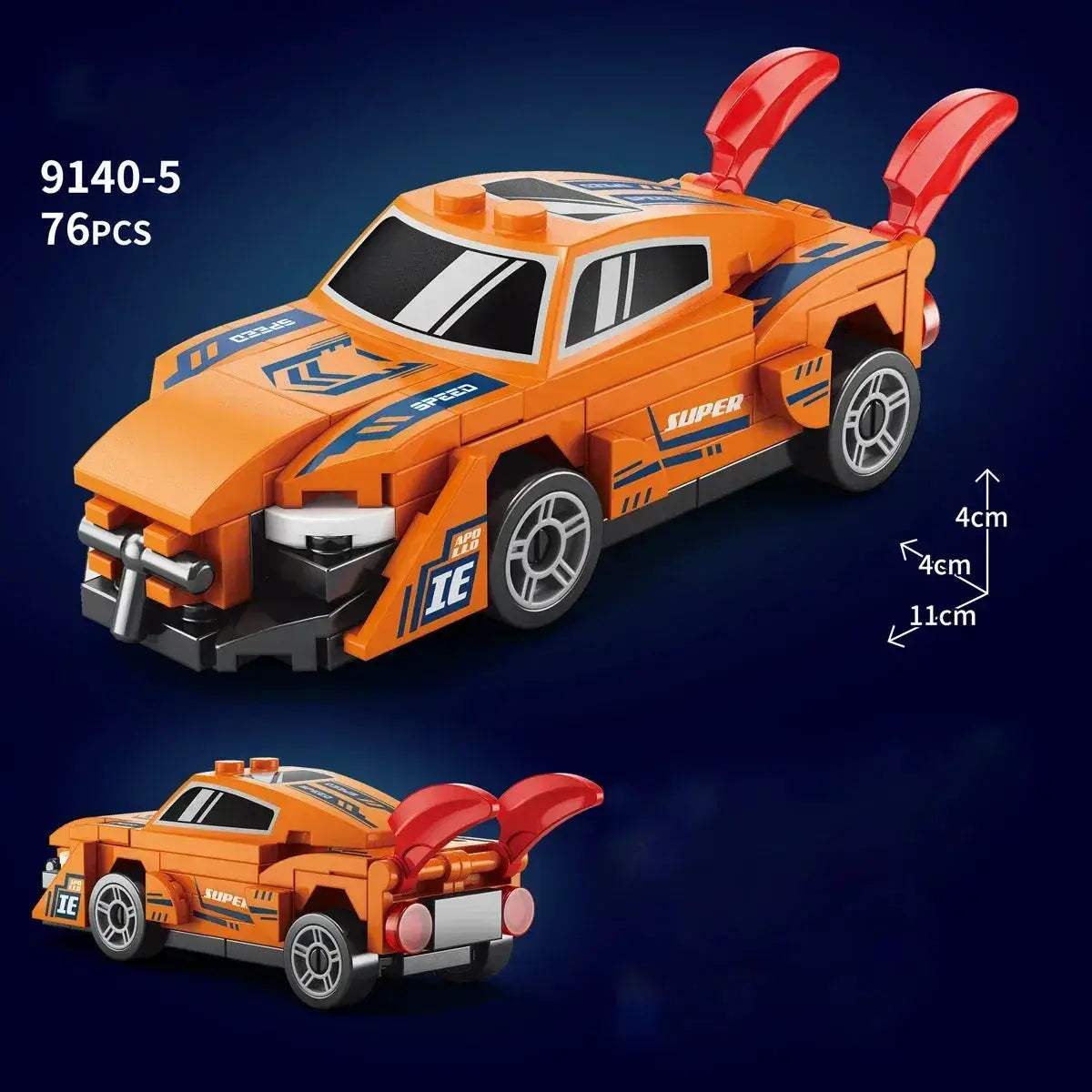 MOC Racing Car Lego Compatible Building Blocks Set For Kids - ToylandEU