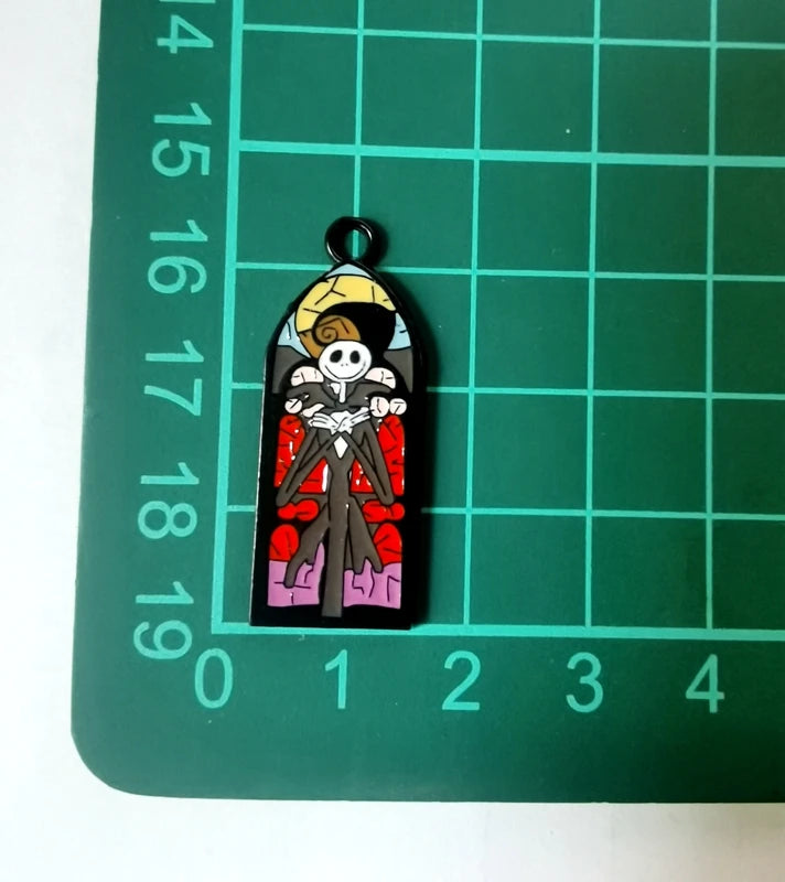 Halloween Pendant Charms | Metal | Keychain DIY | 10 Pieces