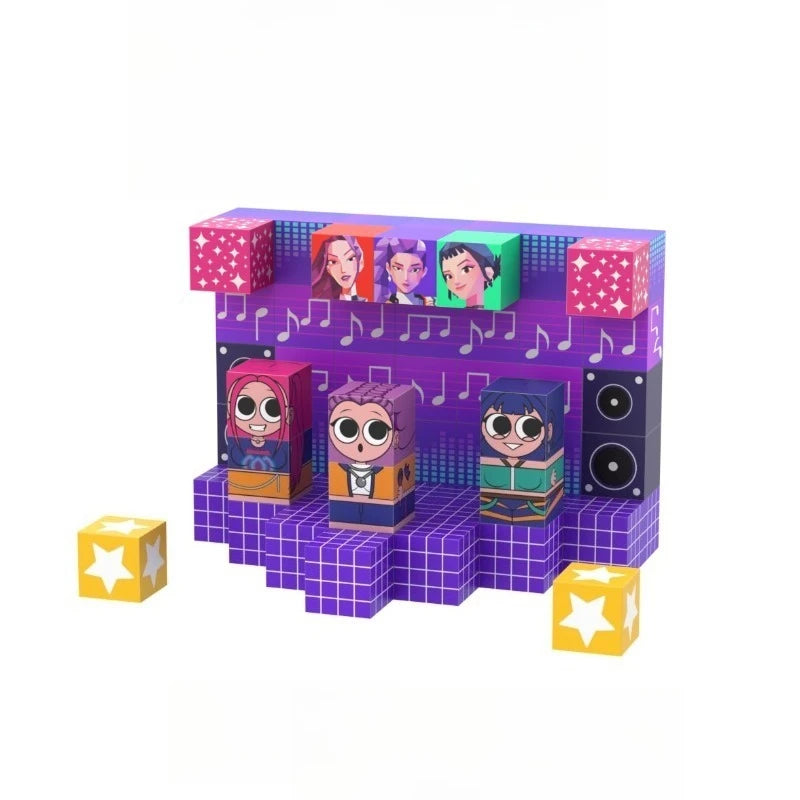 Magnetic Blocks Build Set | 64/100/150 PCS | DIY STEM Toy | Tiger Figure Theme