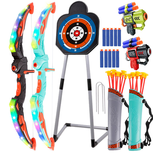Led Light Up Bow and Arrow Archery Set for Children