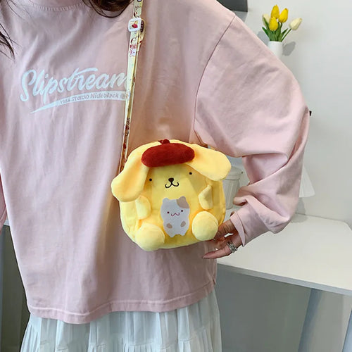 New Kawaii Sanrio Plush Backpack featuring Kuromi, Cinnamoroll, and Pompompurin My Melody ToylandEU.com Toyland EU