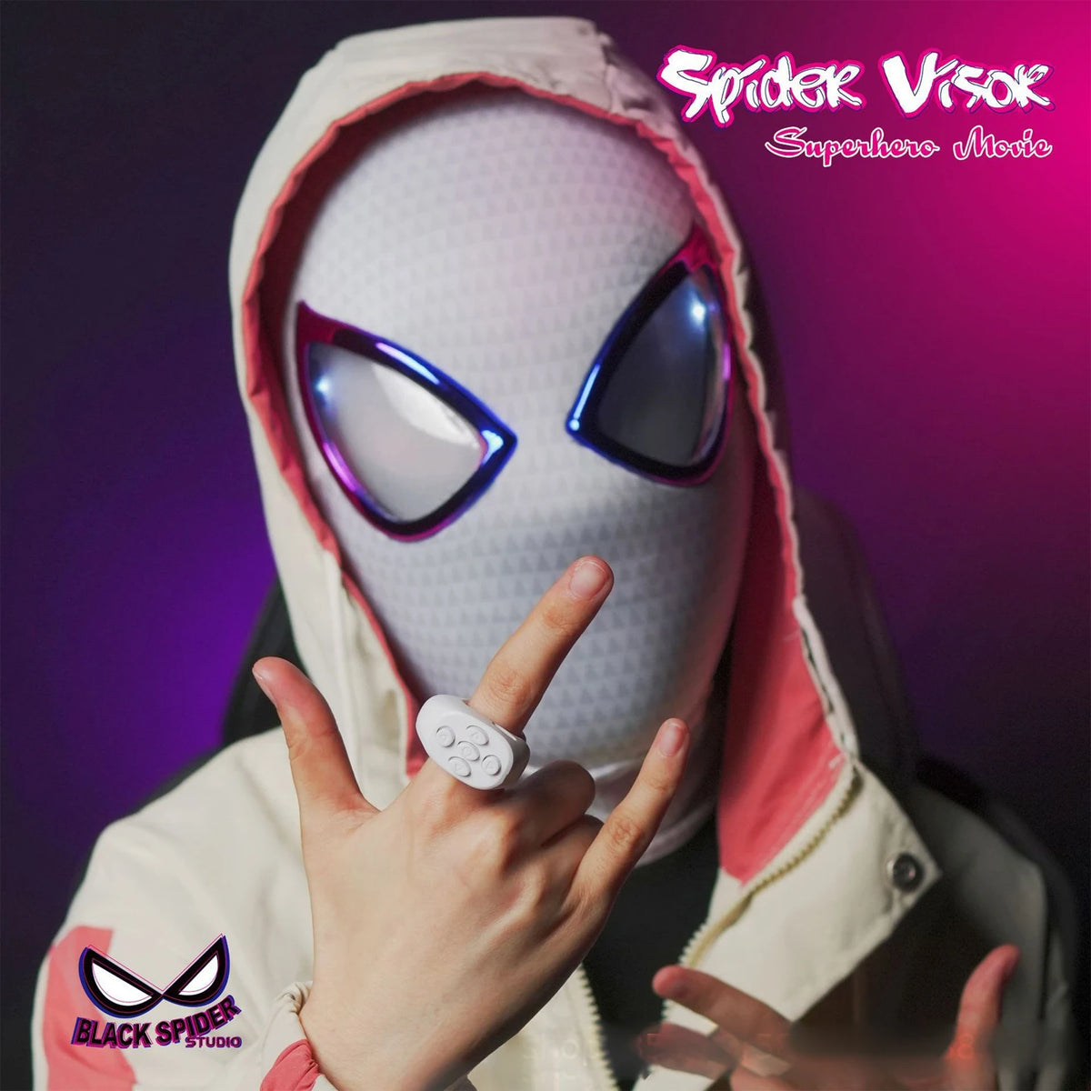 Glowing Helmet Mask | Touch Control Lighting | Unisex Design | Role Play Set