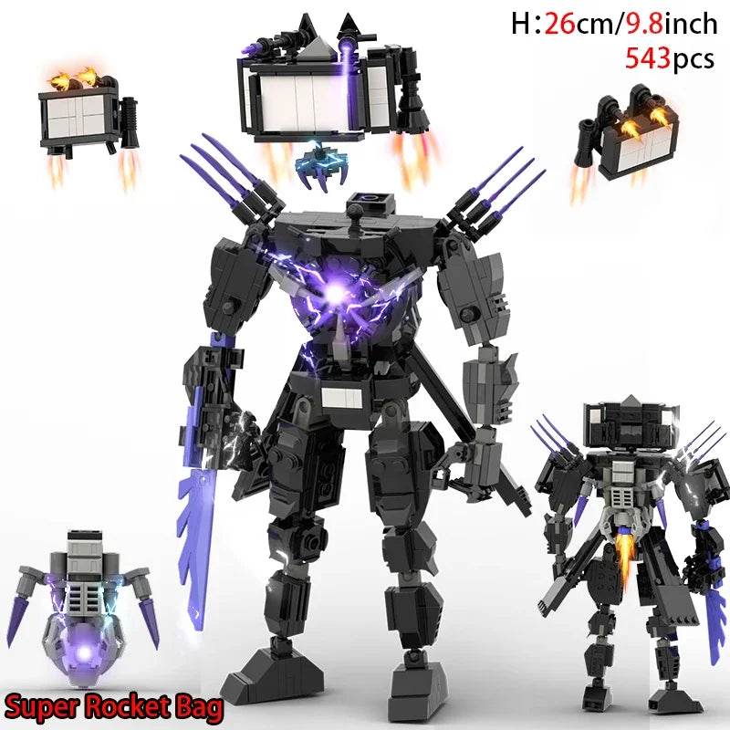 New Skibidi Toileted Giant Titan TVman Upgrade Speakerman Building Blocks Animation Figure Model Toys for Kids Ideas Gifts Christmas - ToylandEU