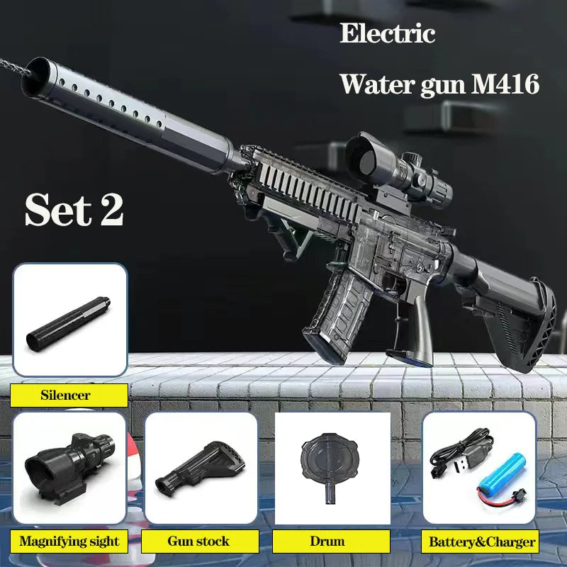 Electric Water Gun | Full Automatic | Lithium Battery | M416