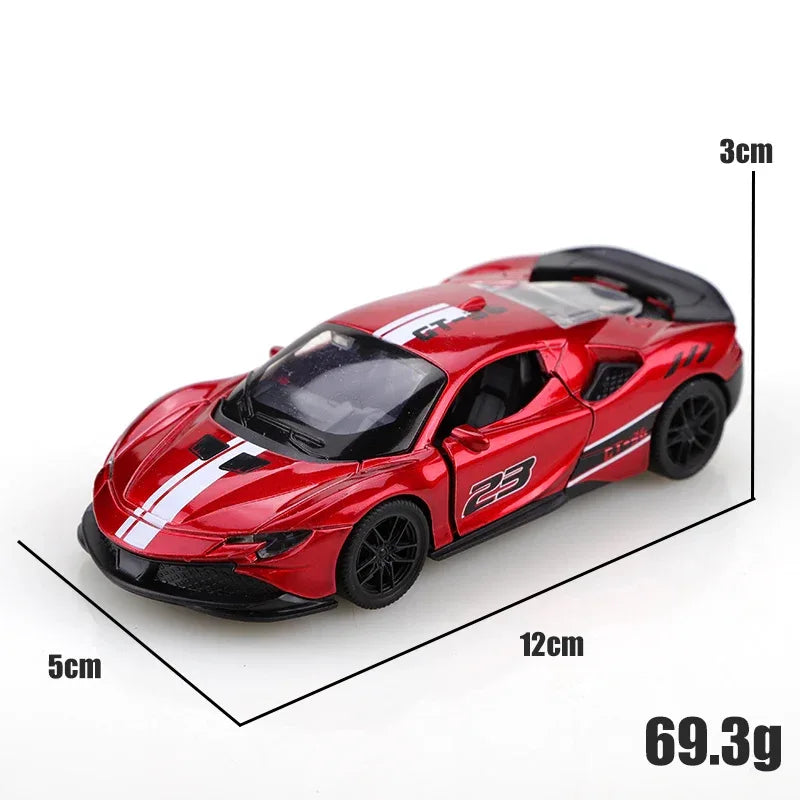 SF90 Alloy Diecast Pullback Racing Car Racetrack Colors - ToylandEU