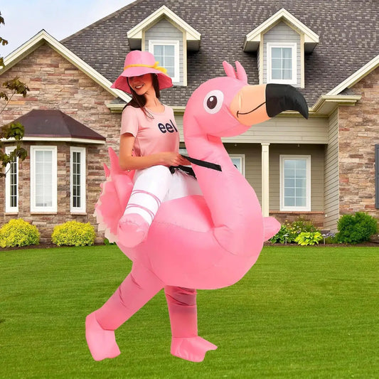 Adult Flamingos Inflatable Costumes Christmas Anime Cosplay Costume Flamingos Mascot Fancy Party Role Play Disfraz - ToylandEU
