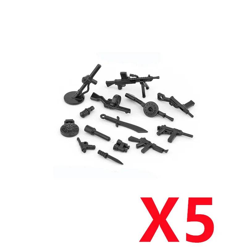 Premium Building Blocks Set Camouflage Military Equipment With Roadblock And Aircraft Parts For Kids - ToylandEU