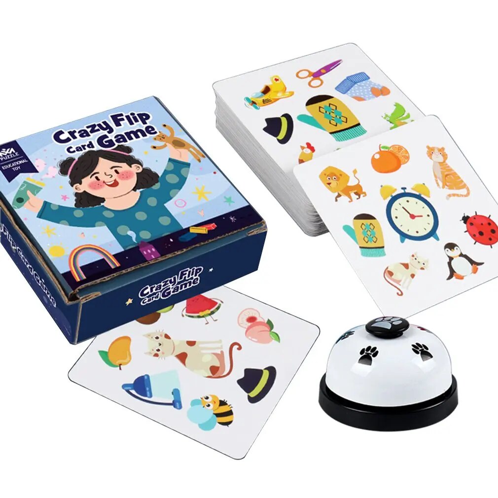 Bump Card Memory Matching Game for Kids - Animal and Shape Cognitive Educational Toy