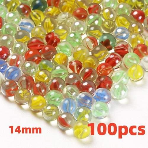 Colorful Glass Marbles Set in Large 25MM and 14MM Sizes ToylandEU.com Toyland EU