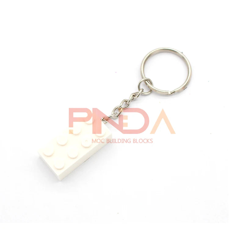 MOC Key Chain Bricks | 10 Pcs Pack | 2X4 Compatible Plates | Kids Craft Set