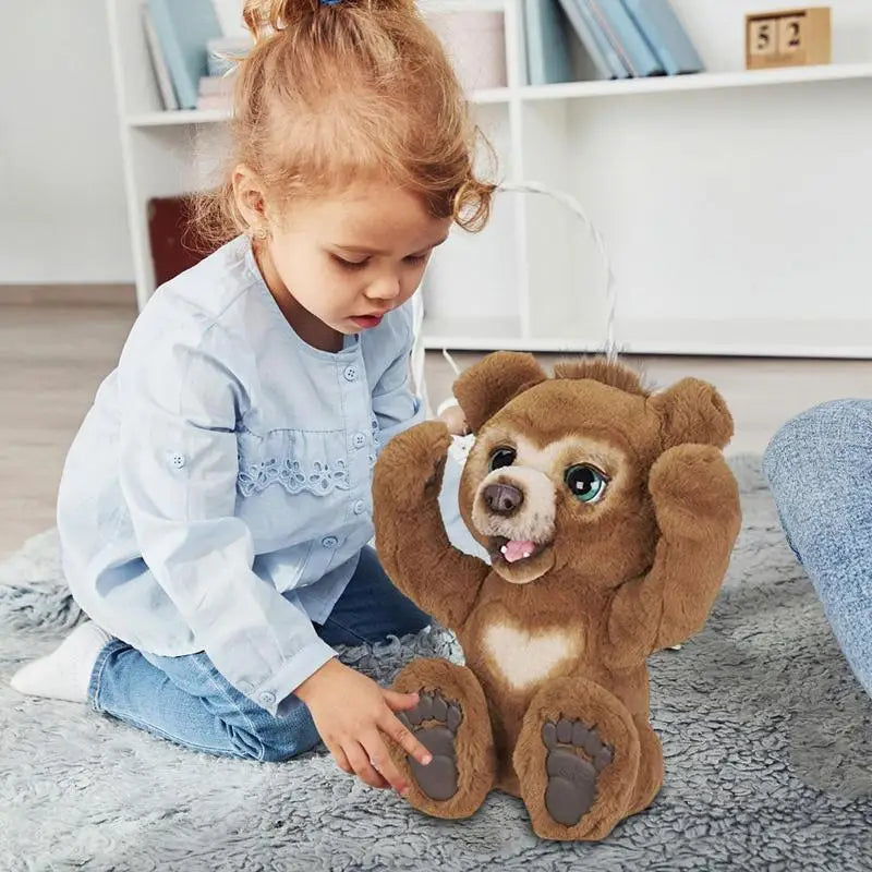 Cuddly Sound-Activated Plush Bear - Perfect Kawaii Gift for Kids!