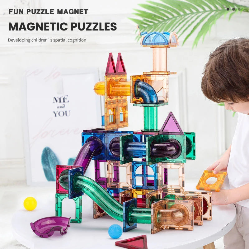 Magnetic Maze Ball Building Blocks