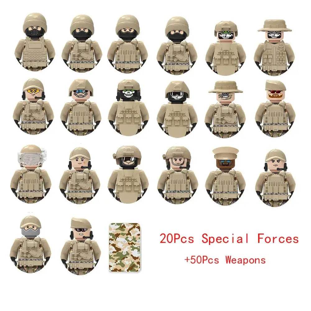 Lego Compatible Military Building Blocks Armored Vehicle Set - ToylandEU