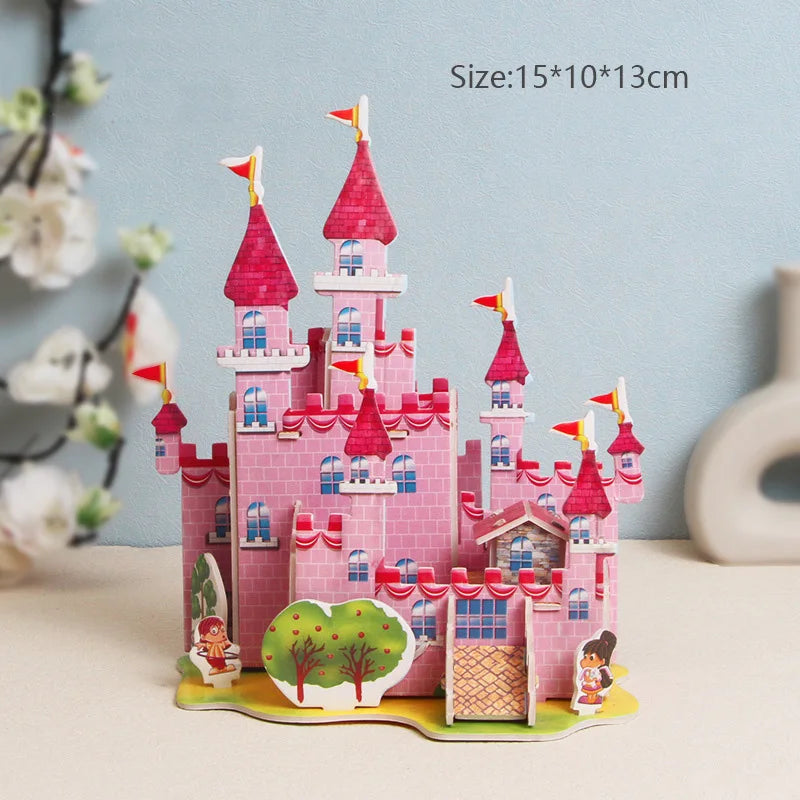 3D Puzzle | Castle Theme Model | Paper Cardboard Build | 21x14x1 cm