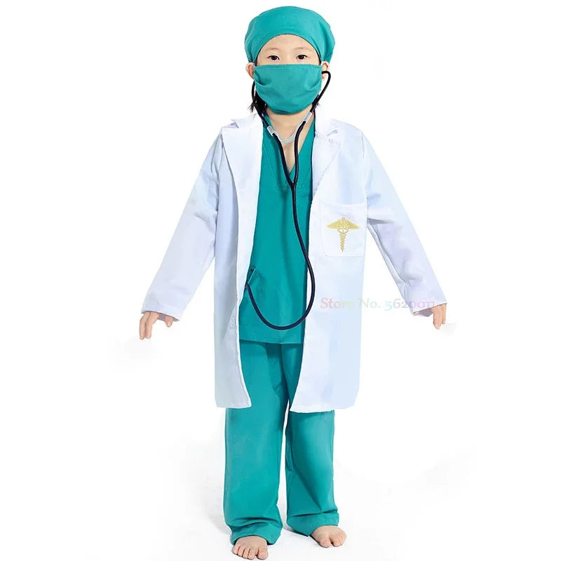 Kids Doctor & Nurse Costume Set - Unisex Halloween Costume Fun