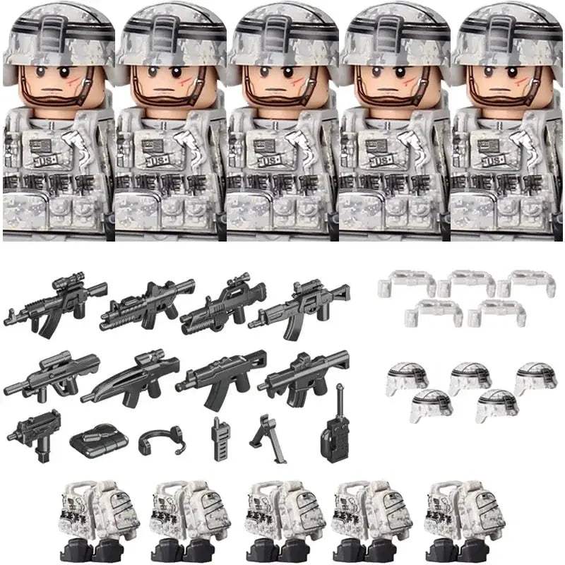 Military Special Forces MOC Building Block German KSK Special Forces Soldier Figure SWAT Army Gun Waffen Vest Backpack Brick Toy - ToylandEU