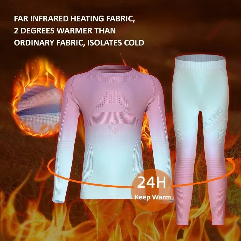 Kids Thermal Base Layer Set | Quick Drying | Sweat Wicking | S M L Sizes