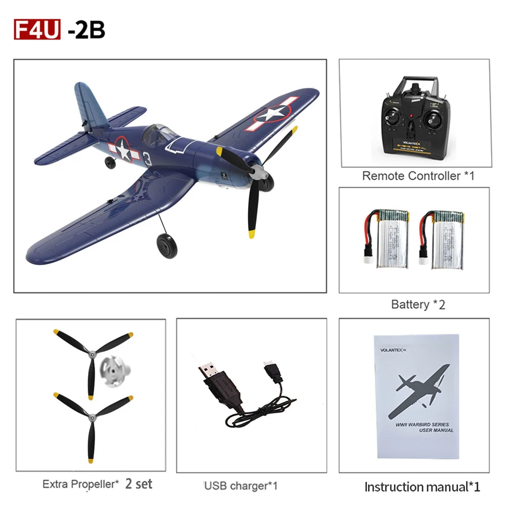 RC Volantexrc F4U Corsair 400mm Wingspan Remote Control Aerobatic RC Fighter Plane with 2.4G 4CH EPP Foam Design