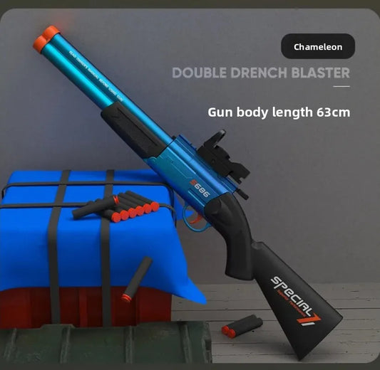 Airsoft Shotgun | Spring Fired | Soft Bullet Launcher | Age 14 Plus