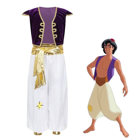 Enchanted Aladdin Prince Costume Set for Kids - Magical Halloween Fun!