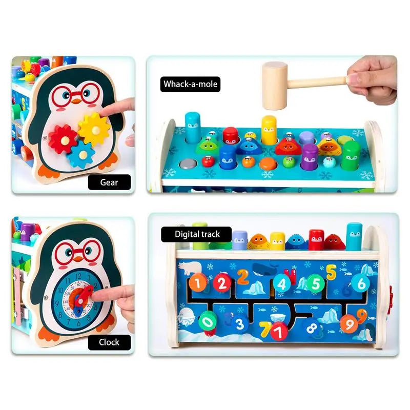 Interactive 7-in-1 Montessori Wooden Learning Toys for Toddlers