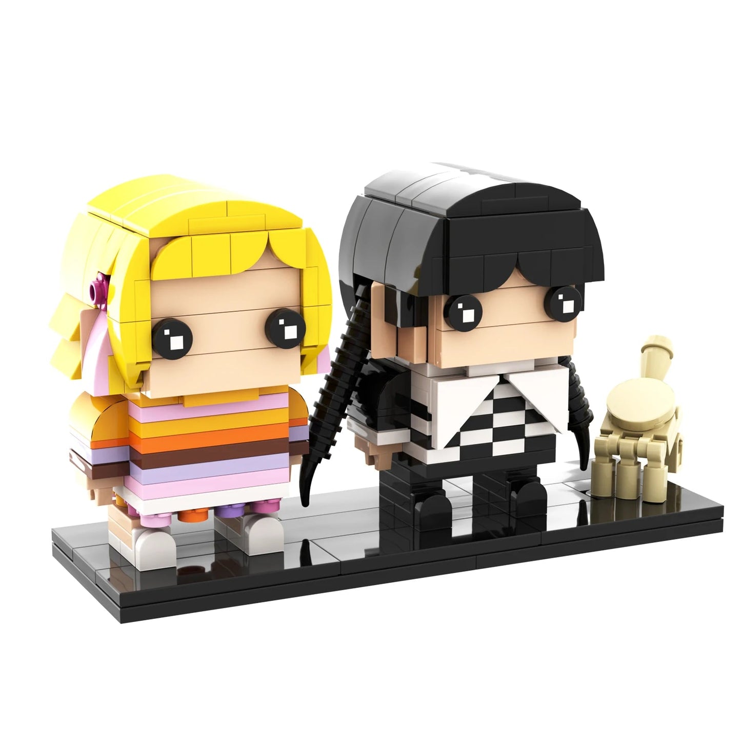 MOC Halloween Addams Family Brickheadz Building Blocks For Wednesday - ToylandEU