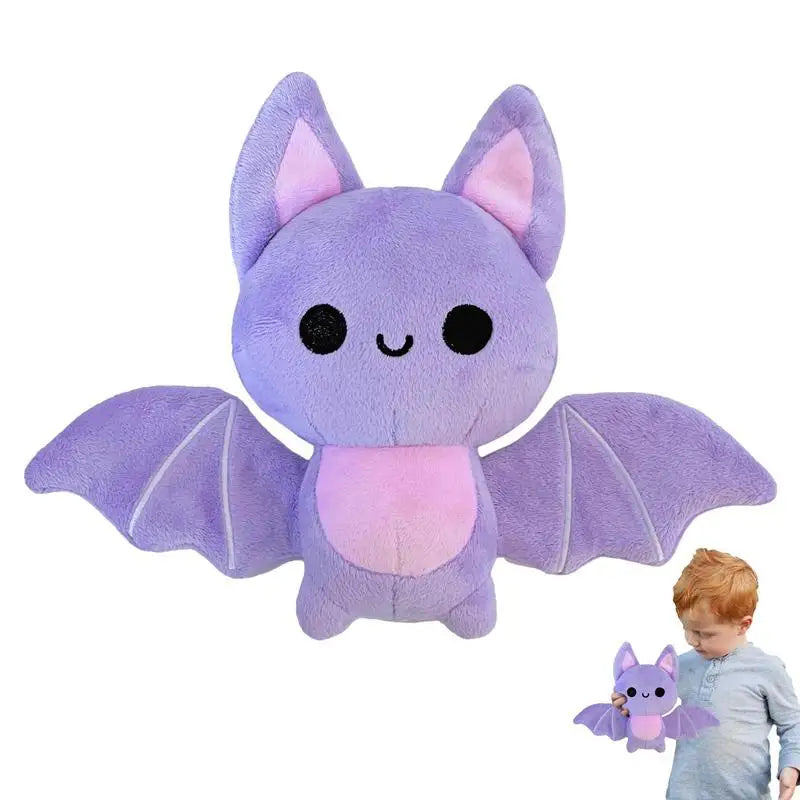 18cm Stuffed Bat Plush Toy Soft Stuffed Animal Black Purple Bat Doll