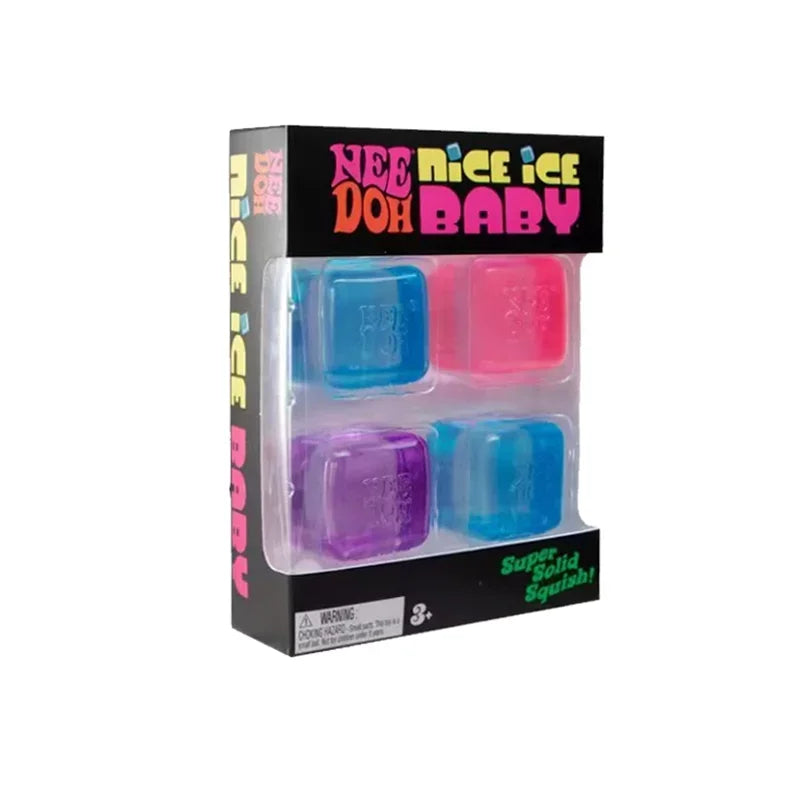 Fidget Cube | Squishy Tactile Surface | Non-Toxic Material | 4 Pack Set