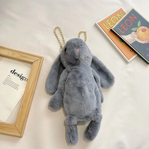 Long Ear Rabbit Doll Fashion Imitation Rex Rabbit Fur Bag Plush ToylandEU.com Toyland EU