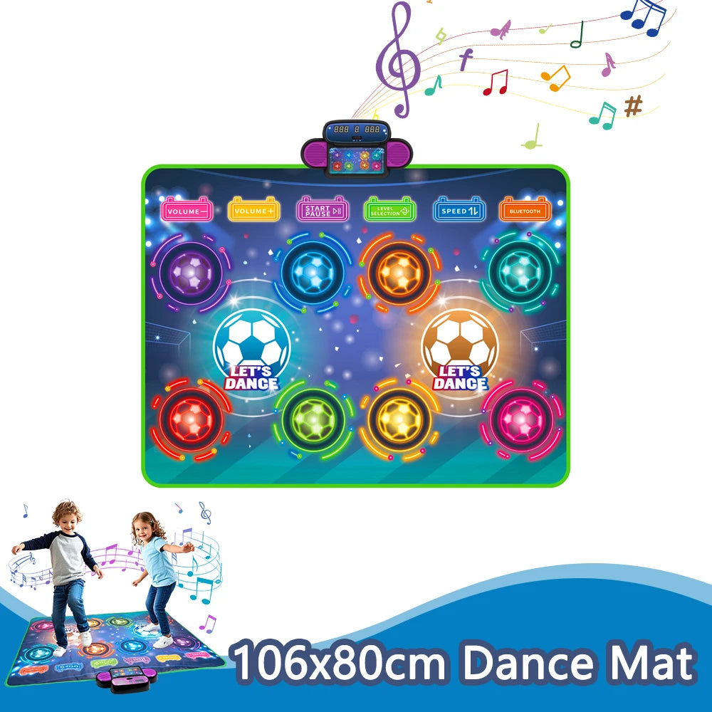Kids Electronic Dance Mat Bluetooth Light Interactive Educational Toy
