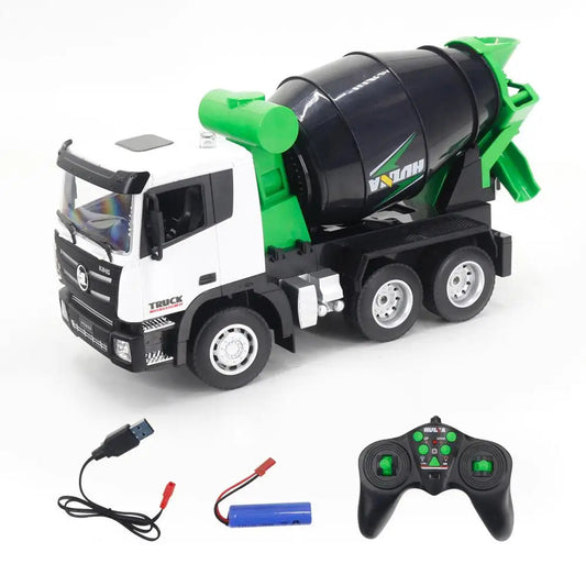 Remote Control Mixer Truck  1557 1:18 Scale Toy 9-Channel Engineering Vehicle