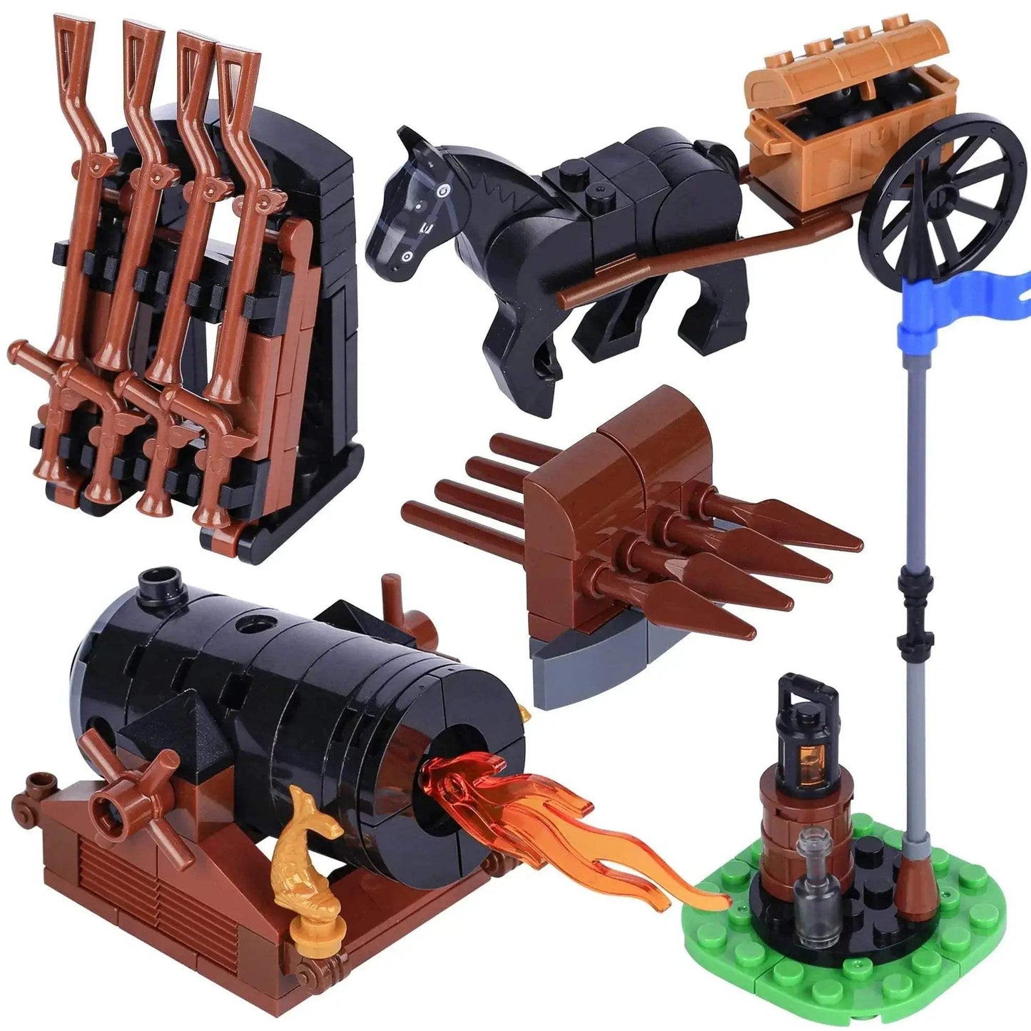 Medieval Castle Siege Weapons Building Blocks Army Knights Toys - ToylandEU