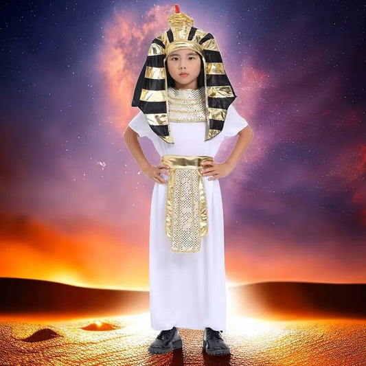 Majestic Pharaoh Costume for Kids - Perfect for Halloween & Performances