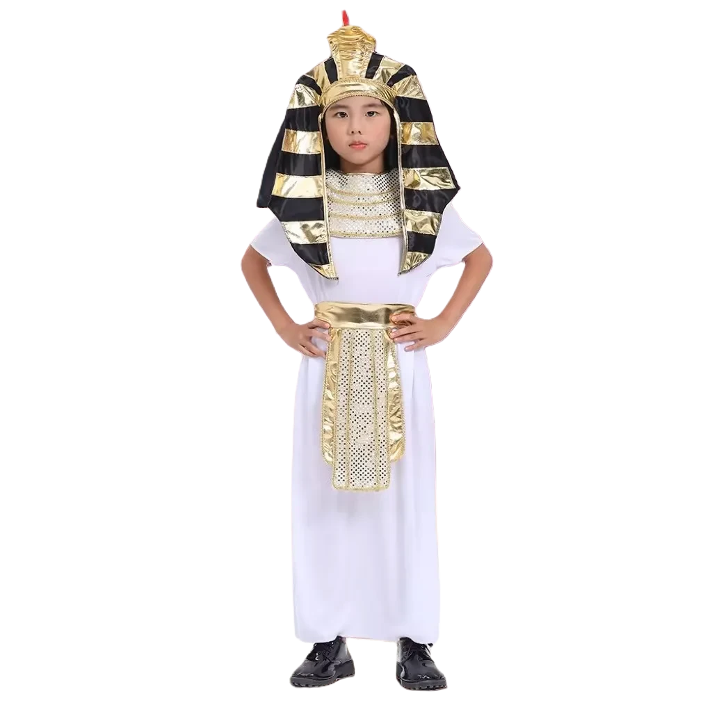 Kids' Egyptian Pharaoh Costume - Perfect for Halloween & Theater Fun!