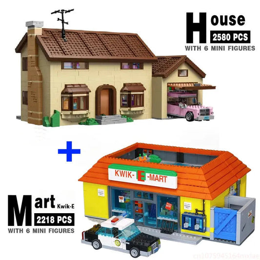 The Simpsons Kwik-E-Mart Building Blocks Set - Eco-Friendly ABS Bricks Model for Ages 6 and Up - ToylandEU
