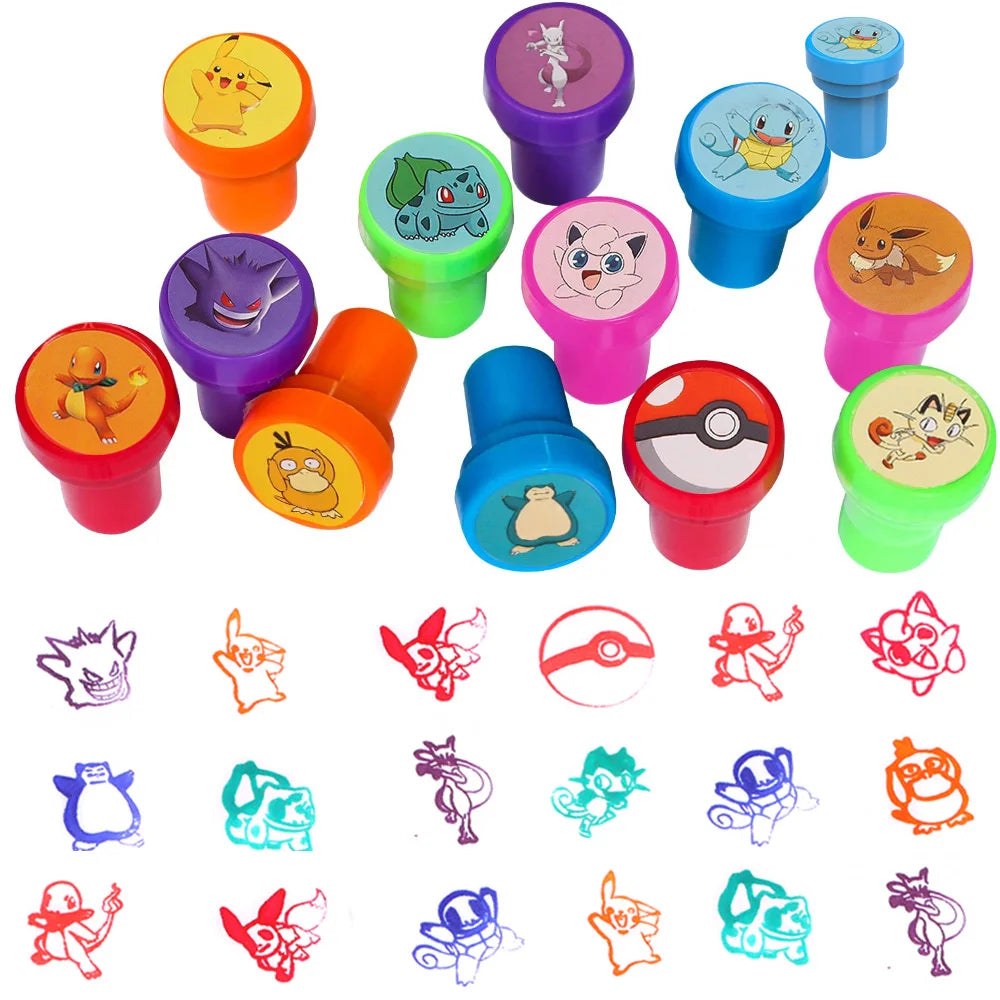 Pokemon Seal Stamp Set | 12 and 36 Pack | Party Favors | 12 Pack, 36 Pack