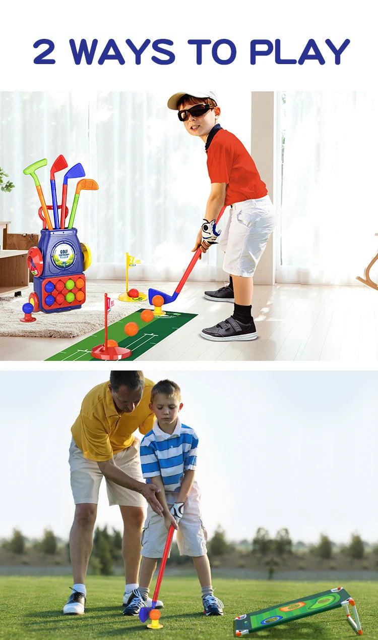 Junior Outdoor Golf Game Set for Young Children by QDRAGON ToylandEU.com Toyland EU