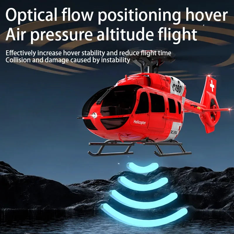 Realistic Helicopter Toy with Optical Flow Technology - 6 Channel Brushless Aircraft