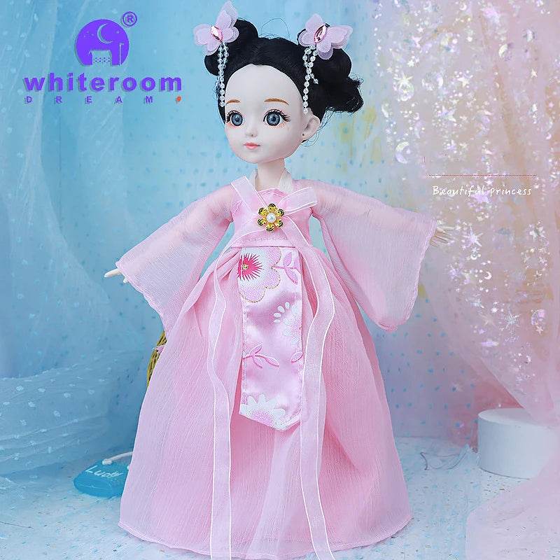 Bjd 1/6 Bjd Doll Blue Eyes Ancient Chinese Dress Set Gift - ToylandEU