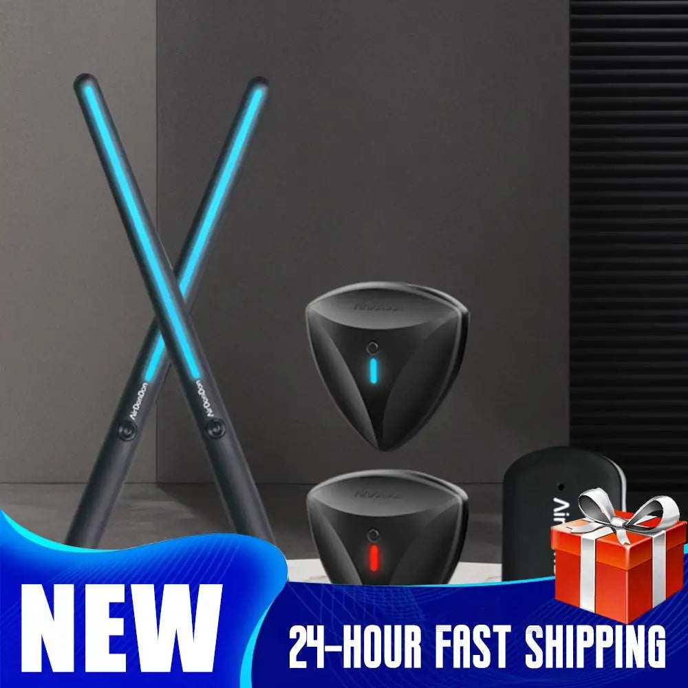 Portable Bluetooth Air Drum Set for Beginners with Foot Sensor