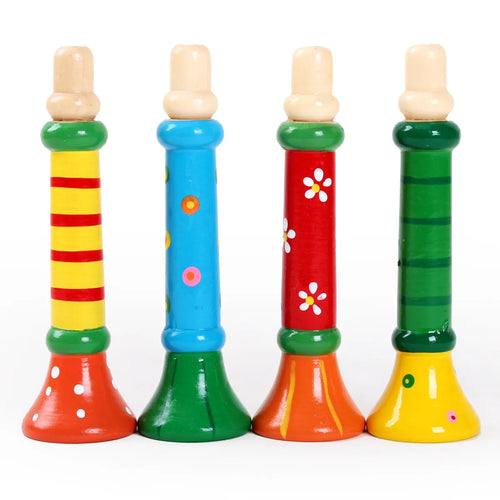 1pc Wooden Trumpet Education Toy Safe Non-toxic Trumpet Piccolo ToylandEU.com Toyland EU