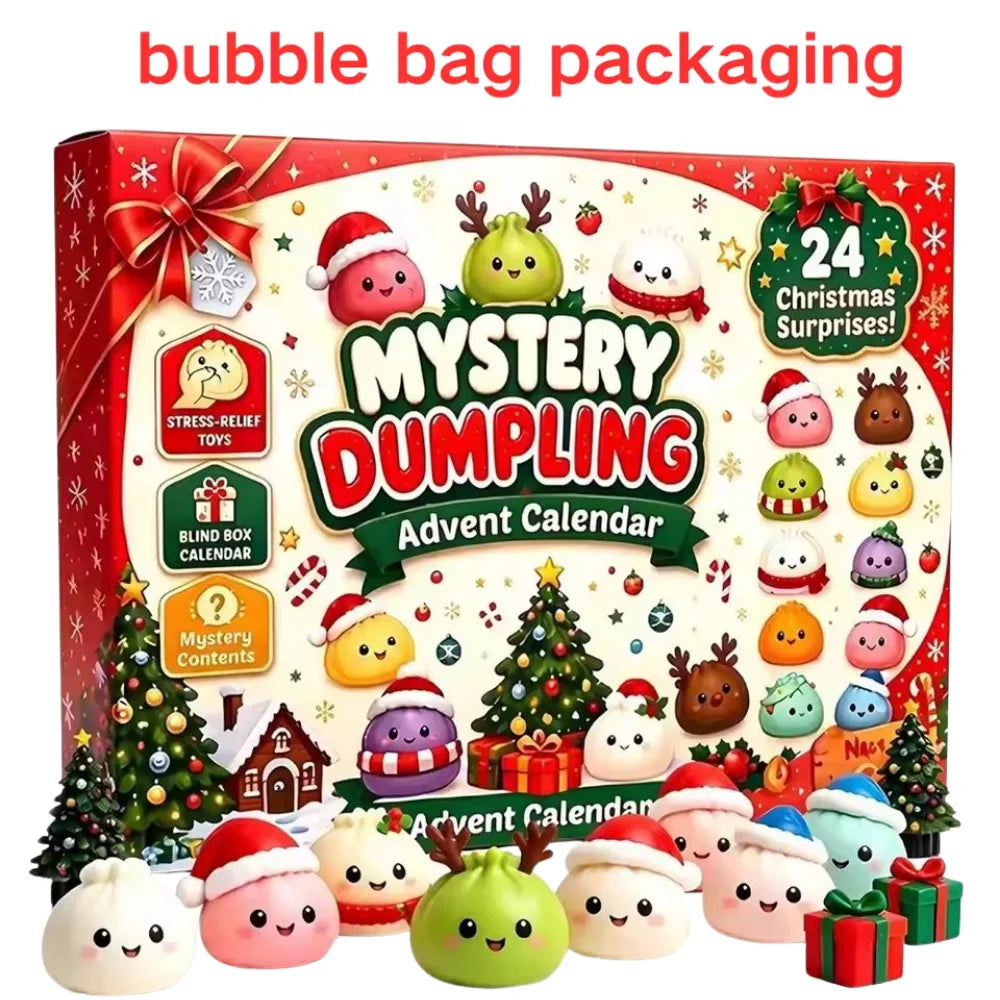 Advent Calendar | 2026 Christmas Squishies | 24 Day Dumpling Squishy Toys | Slow Rising Sensory Decor Gift