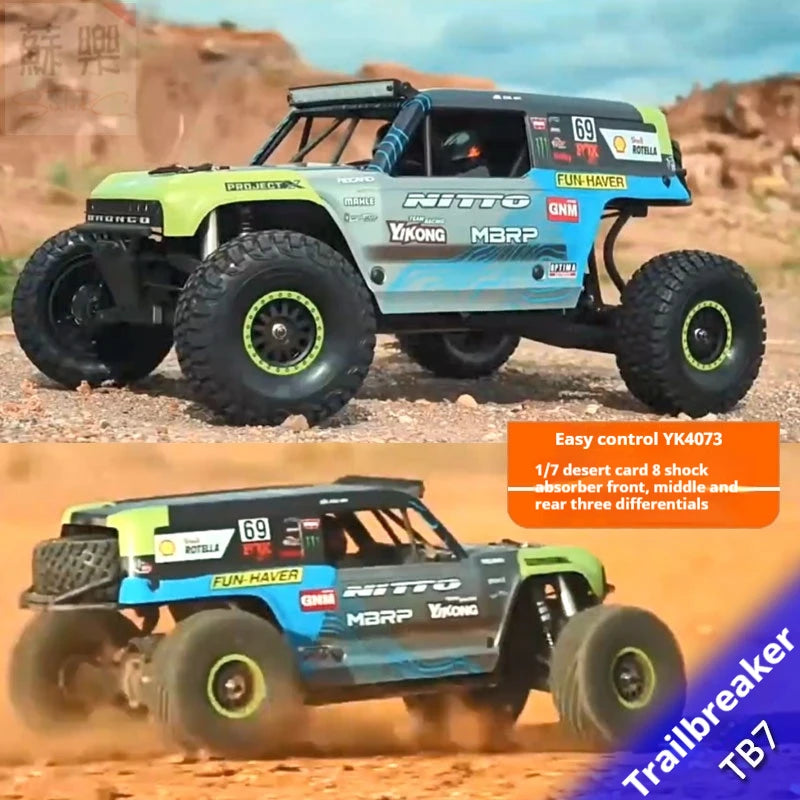 RC 1:7 YK4073 Off-Road Pioneer Truck TB7 Brushless Remote Control Electric Model Car with Four-Wheel Drive