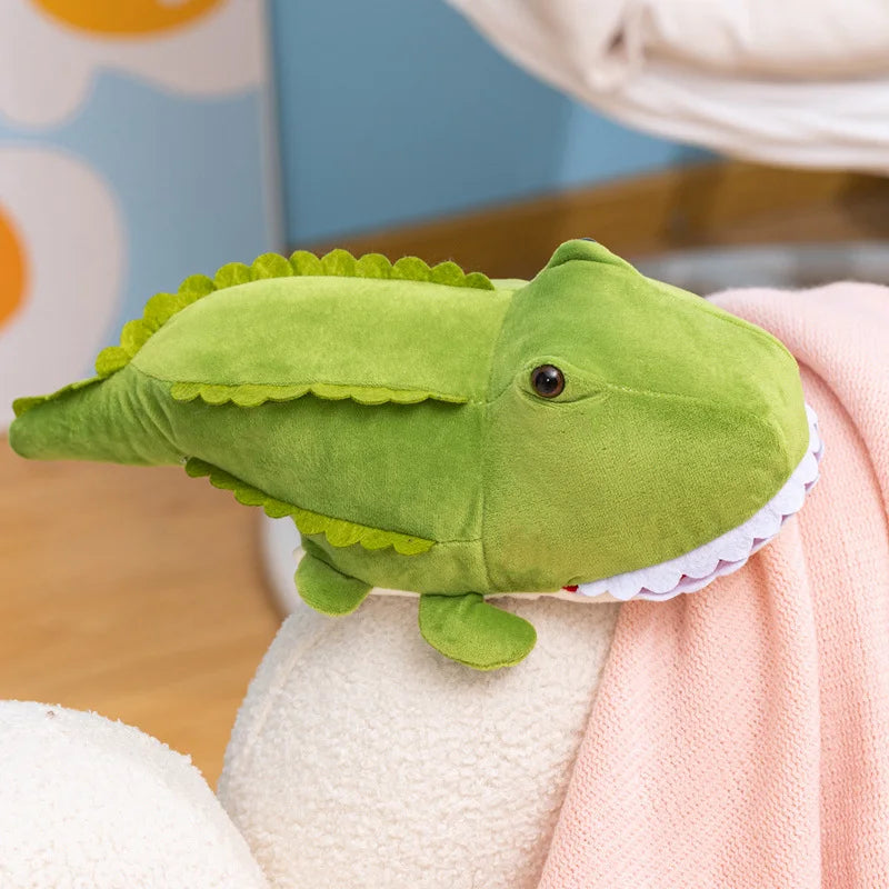 Green Crocodile Hand Puppet | Soft Cotton Plush | Realistic Texture | Ages 3 To 12