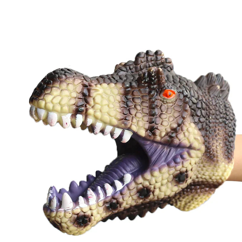 Children Hand Puppet | Soft Dinosaur Shape | Flexible PVC | Ages Two Plus