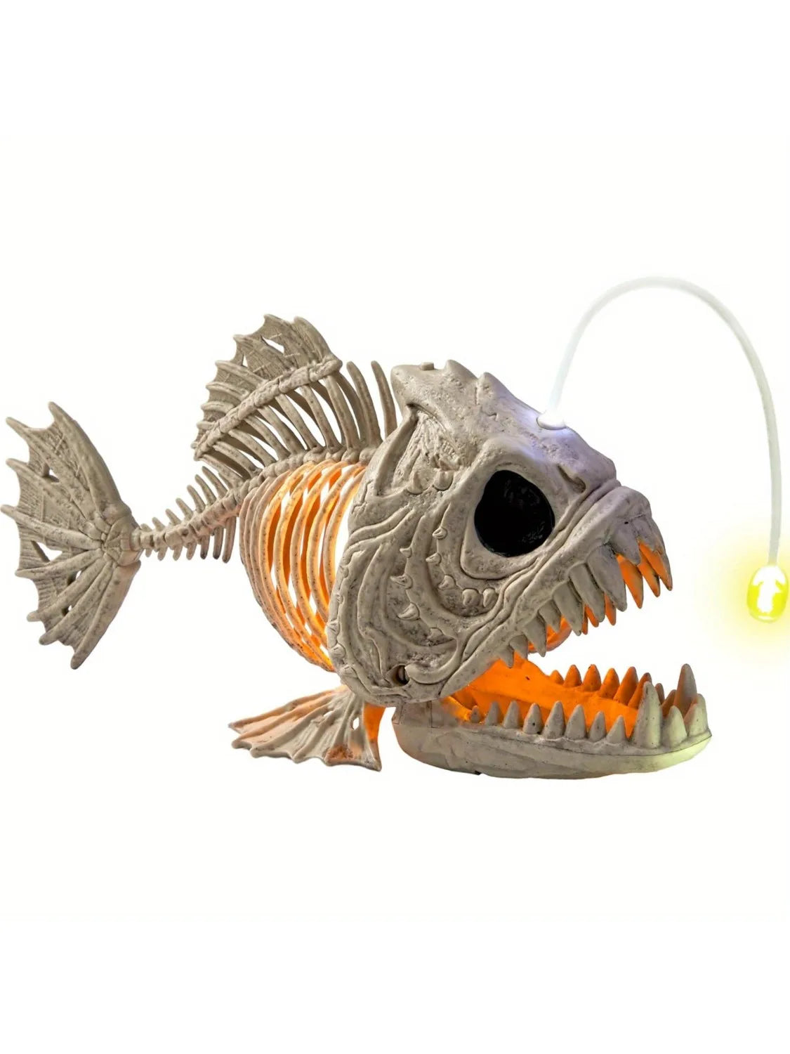 Halloween Skeleton Fish | Led Eyes | Weather Resistant | 10 Inch