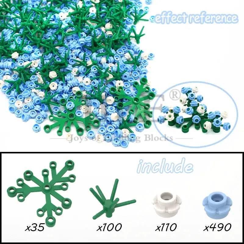 MOC Sakura Flower Stem Tree Building Blocks Set DIY Cherry Blossom Bricks Treehouse Model Decoration Toys 24866 19119 2417 2423 - ToylandEU